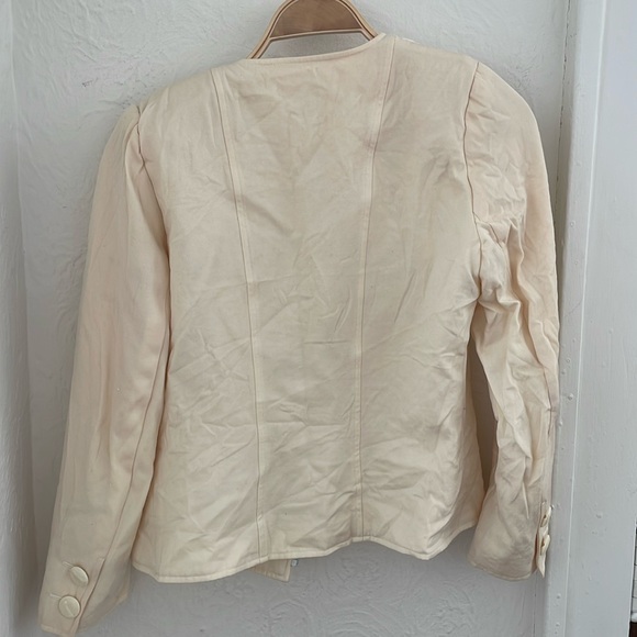 VALENTINO BOUTIQUE Women's Knotted Detail Open Front Cardigan Blazer - Picture 7 of 7